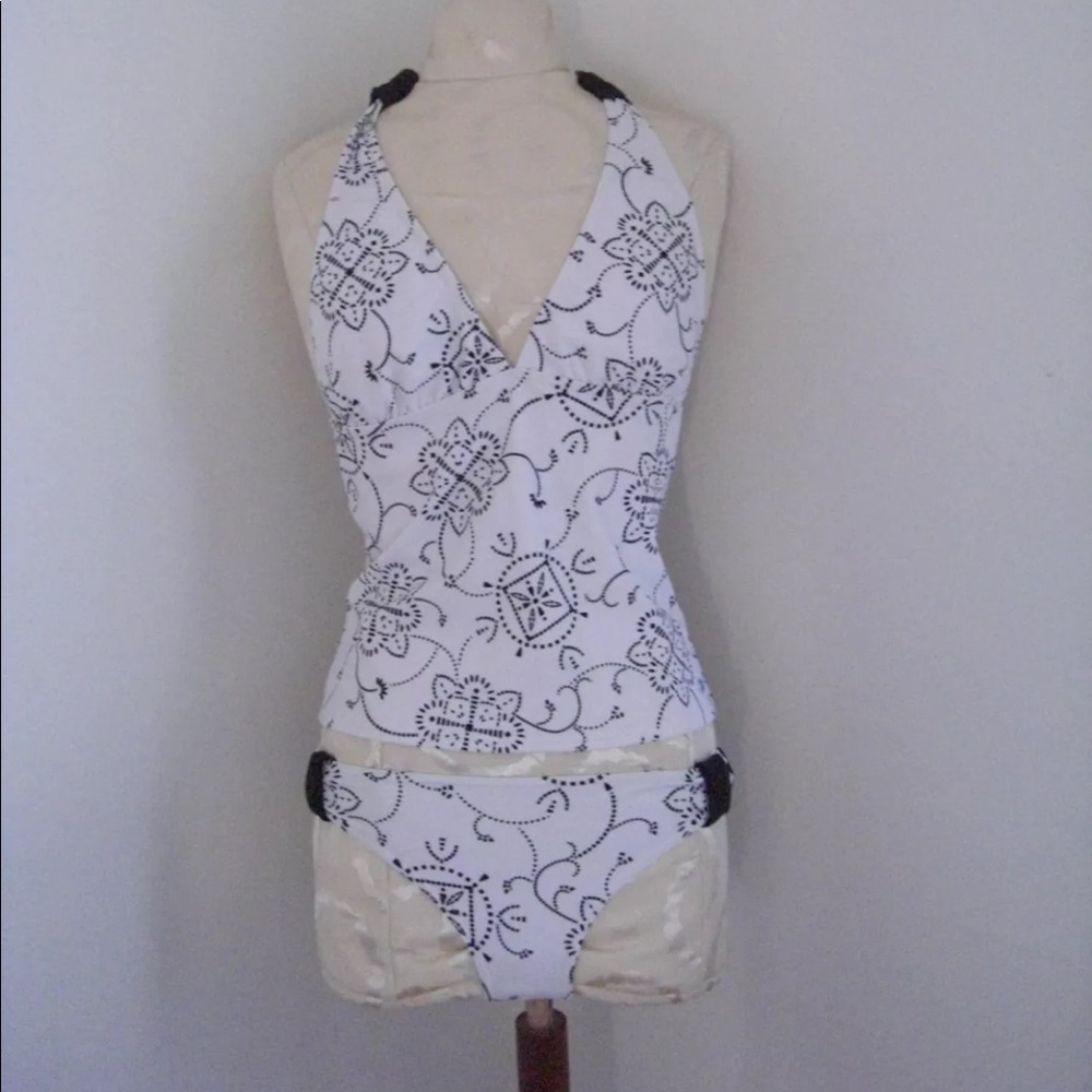 Aqua Rose two piece black and white swimsuit